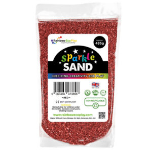 Rainbow Eco Play: Sparkle Sand Pouch 485G - Red
