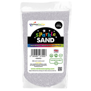 Rainbow Eco Play: Sparkle Sand Pouch 485G - White