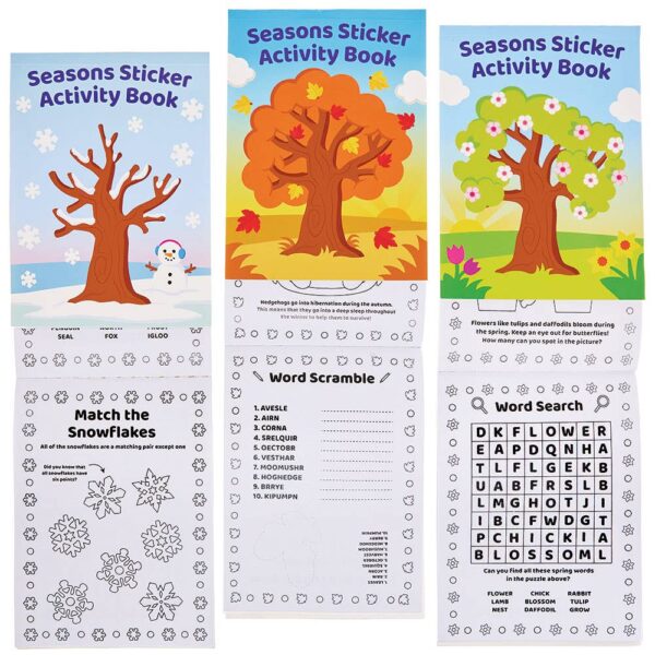 Seasons Sticker Activity Books (Pack of 8)