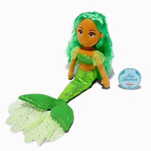 Claire's Sea Sparkles™ Emerald Green Mermaid Plush Toy