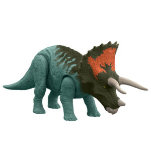 Jurassic World Dominion Roar Strikers Triceratops (Orange) Dinosaur Figure