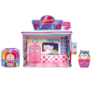 Squishville Play Scene - Darling Diner with 2' Squishmallow and 2 Accessories