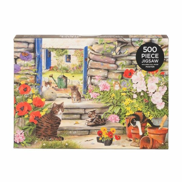 WHSmith Cats Among The Poppies 500 Piece Jigsaw Puzzle