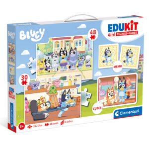 Bluey 4-in-1 Puzzles and Games Set